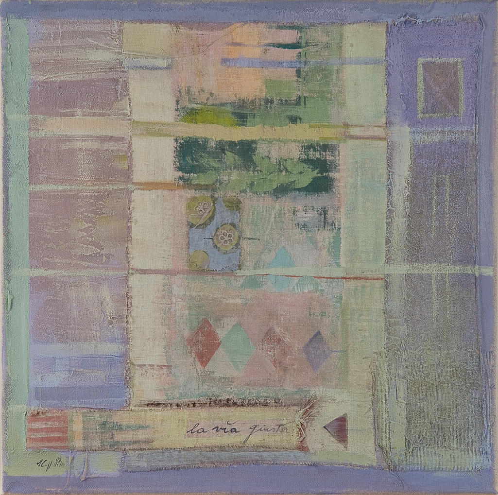 025 - la via giusta  50 x 50 x 6 cm